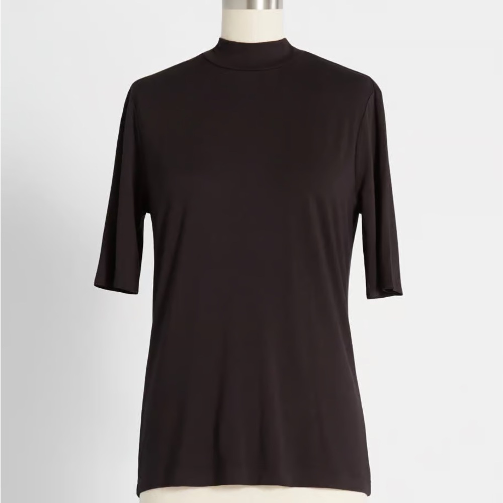 Ideal Ensemble Mock Neck Top - L